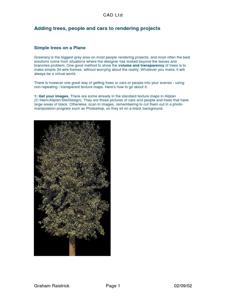 SBS Adding Trees in Allplan | PDF | 3 D Computer Graphics | Texture Mapping