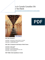 Public Finance in Canada Canadian 5th Edition Rosen Test Bank