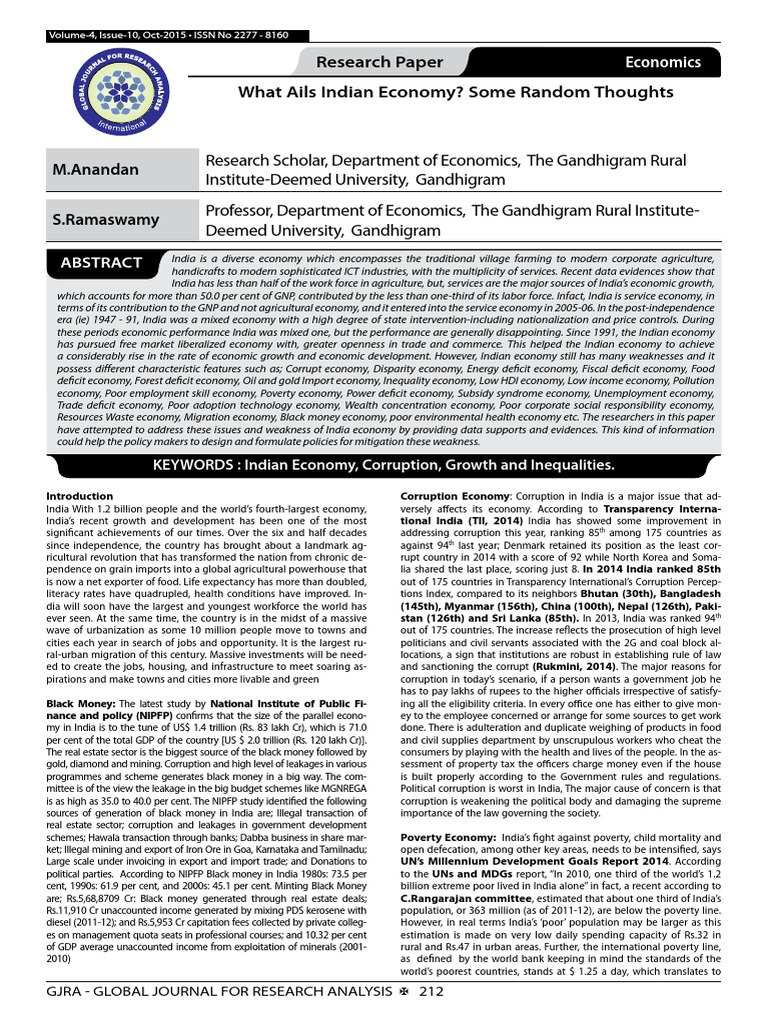 Challenges in the Indian Economy | PDF | Poverty | Poverty & Homelessness