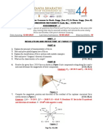 Engineering Mechanics Course Assignment-I Question Paper 12-05-2023