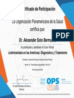 Leishmaniasis en Las Américas Diagnóstico y Tratamiento-Certificado Del Curso 3010842