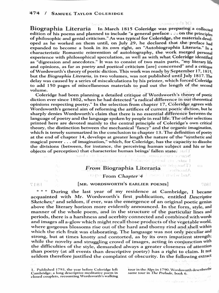 COLERIDGE, Biographia Literaria PDF