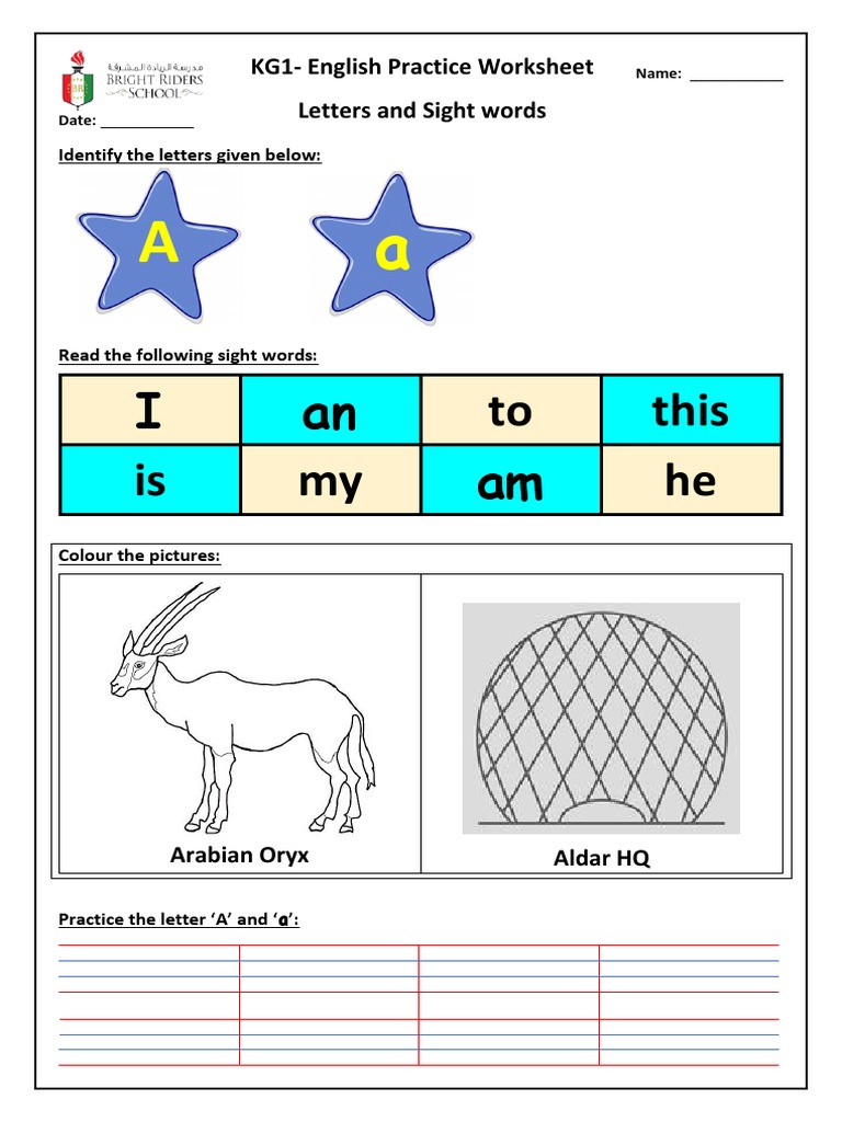 LMSworksheetLetterAa (1) PDF