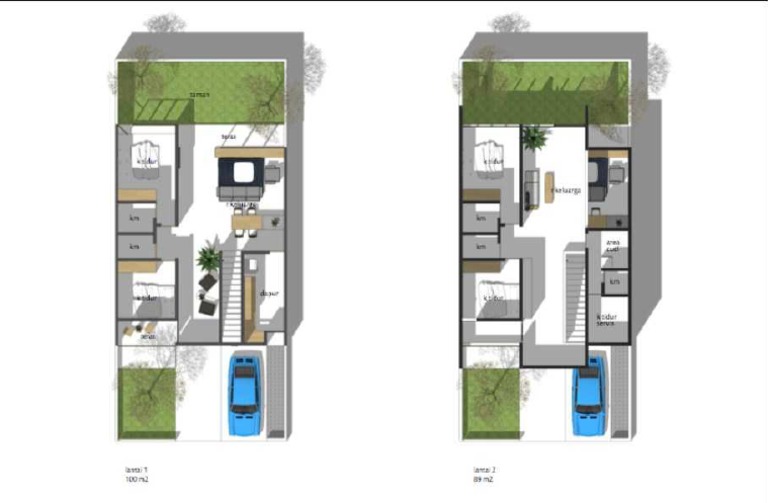 Desain Rumah 4 X 10 2 Lantai Minimalis | PDF