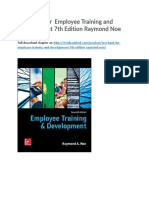 Test Bank For Employee Training and Development 7th Edition Raymond Noe