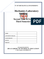 FLUID MECHANICS Lab MANUAL 2nd Year