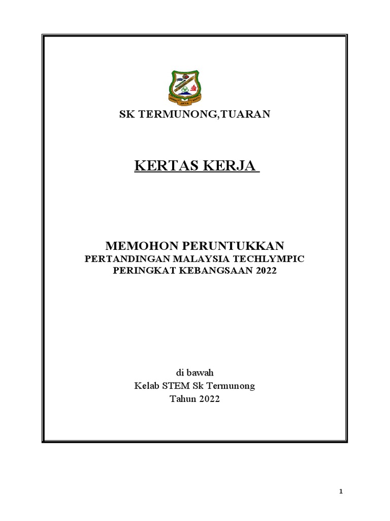 Kertas Kerja Malaysia Techlympic | PDF