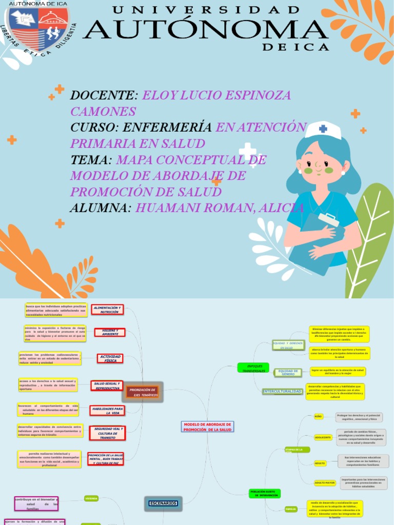 Mapa Conceptual de Modelo de Abordaje de La Promocion de La Salud | PDF ...