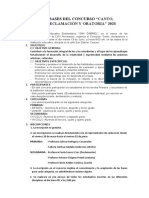 Bases Del Concurso Canto, Declamación y Oratoria