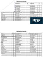 New Blank Plumbers Stock Sheet 28th Nov 22