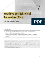 Cognitive and Behavioral