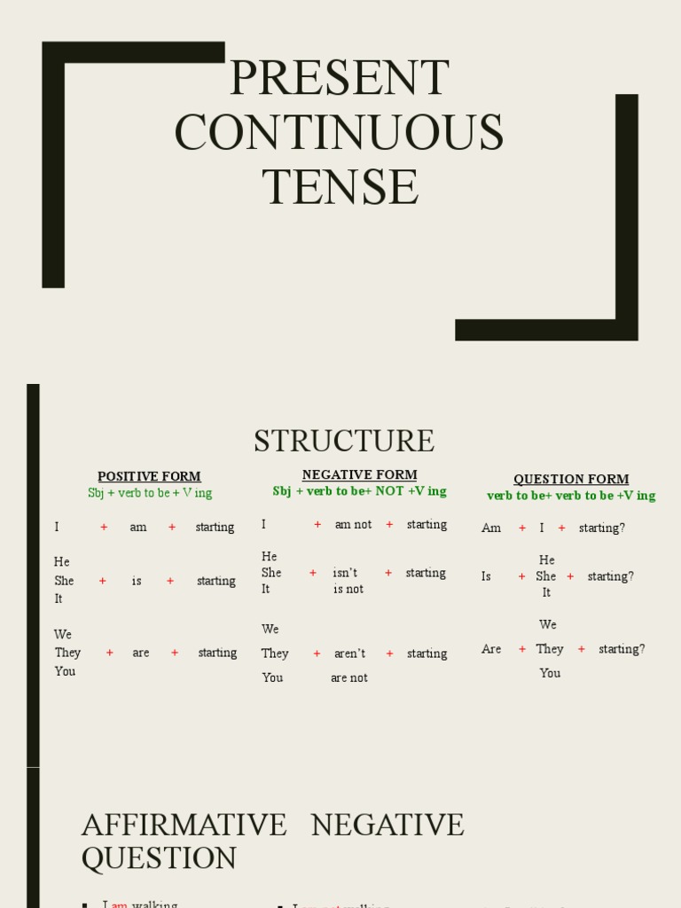 Present Continuous Pdf