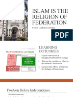 Shikin - ISLAM IN THE FEDERAL CONSTITUTION