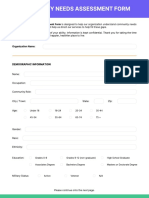 Community Needs Assessment Form