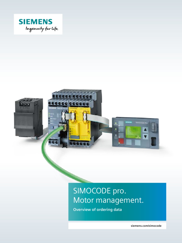SIMOCODE Pro Motor Management Overview | PDF | Usb | Electrical Connector
