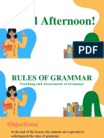 TAG Week 10-12 - The Rules of Grammar