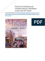 Test Bank For Physics For Scientists and Engineers With Modern Physics 9th Edition Raymond A Serway John W Jewett