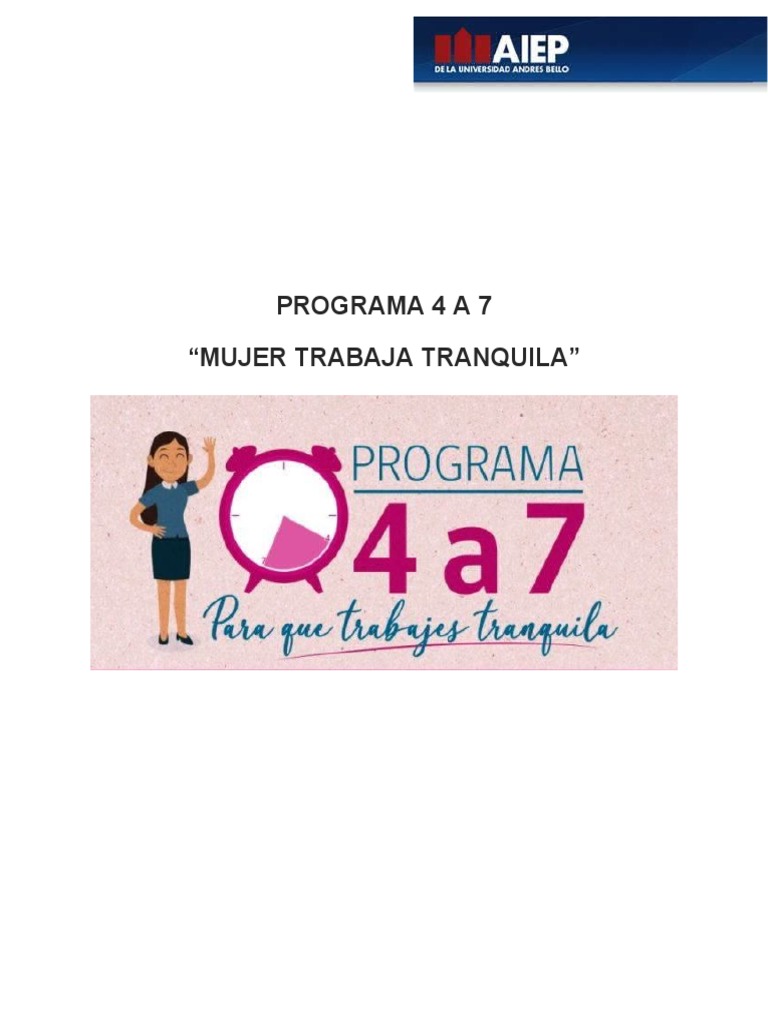 Programa 4 A 7 Chile | PDF | Igualdad de género | Estudios de género