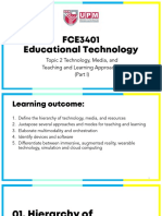 Topic 2 Technology, Media  Teaching and Learning Approaches - Part I