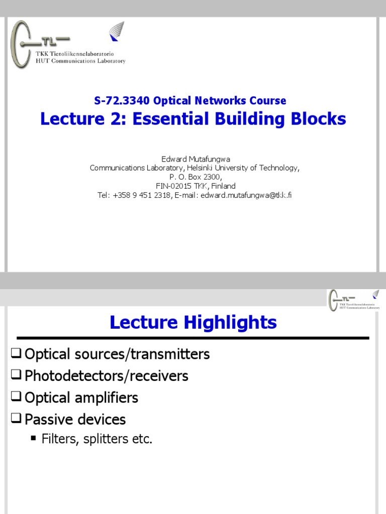 Lecture2_Essential Building Blocks | PDF