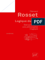 Logique Du Pire Éléments Pour Une Philosophie Tragique by Clément Rosset