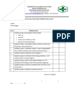 Daftar Tilik Hipotermi Pada Bayi