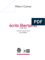 Ecrits Libertaires (1948-1960) Rassemblés Et Présentés Par Lou Marin by Camus, Albert