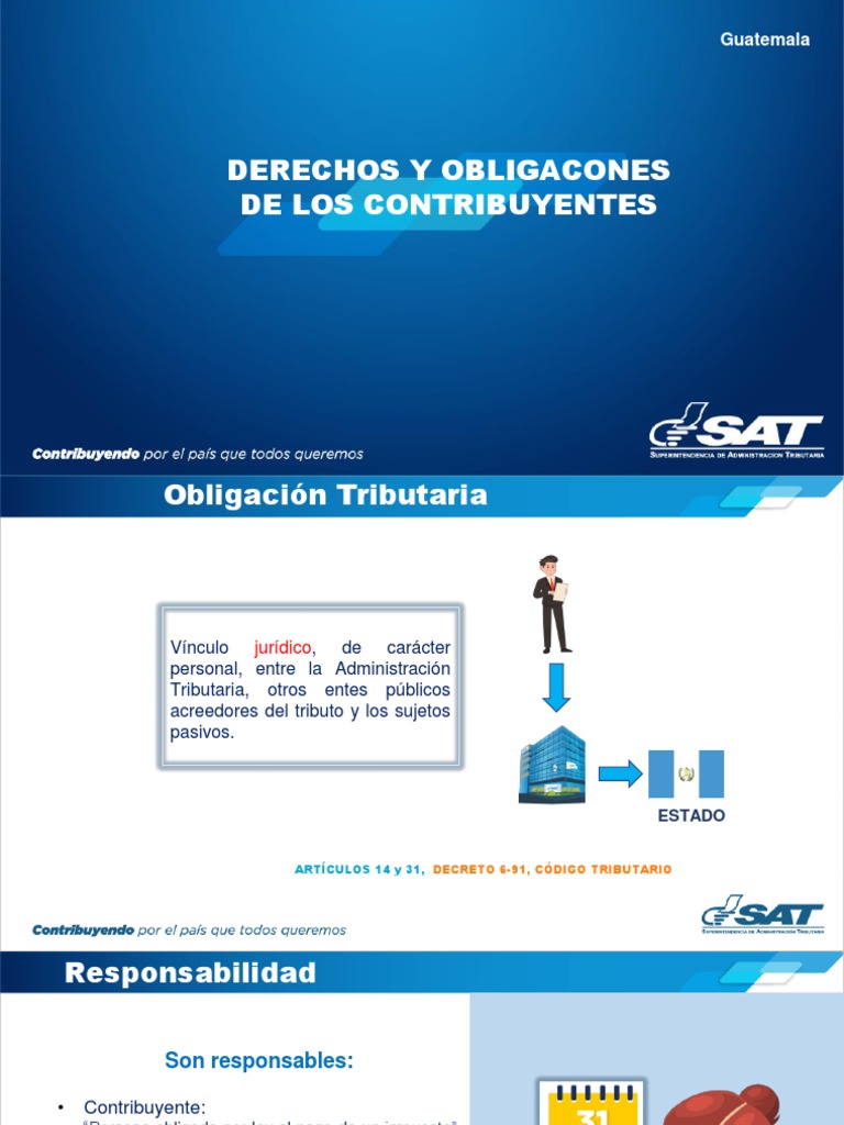 Derechos y Obligaciones del Contribuyente en Guatemala | PDF
