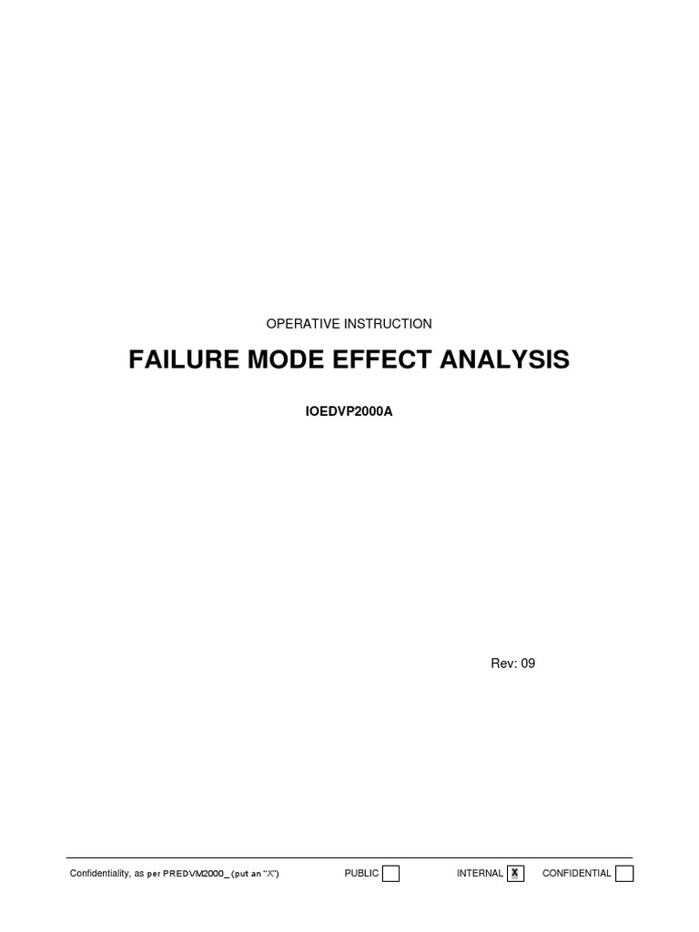IOEDVP2000A - Failure Mode Effect Analysis - Rev 9 | PDF