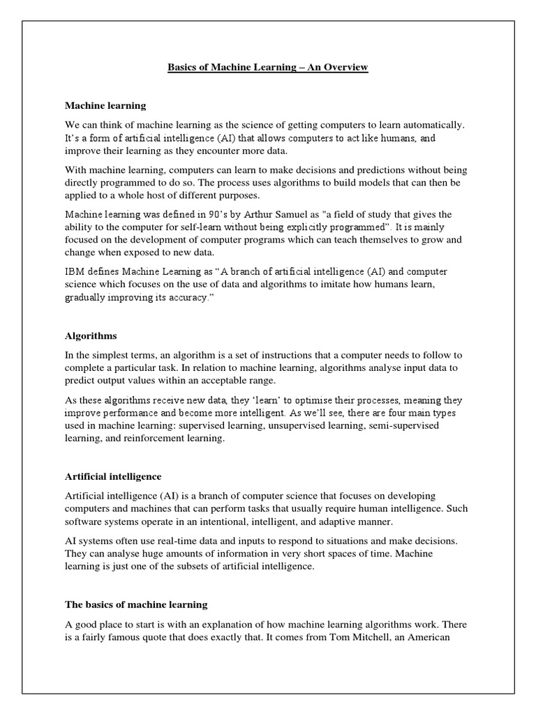 Machine Learning Pdf Francais