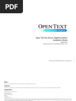 Open Text Fax Server, Rightfax Edition Installation Guide: Updated For Feature Pack 1 Service Release 3 November 1, 2010