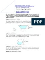 6 Lista Dimensionamento de Canais