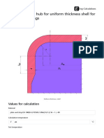 Flat Ends With A Hub For Uniform Thickness Shell For A Pair of Openings