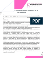 Consentimiento Informado para La Exodoncia de La Tercera Molar