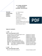 Test Preparation Contents 9th