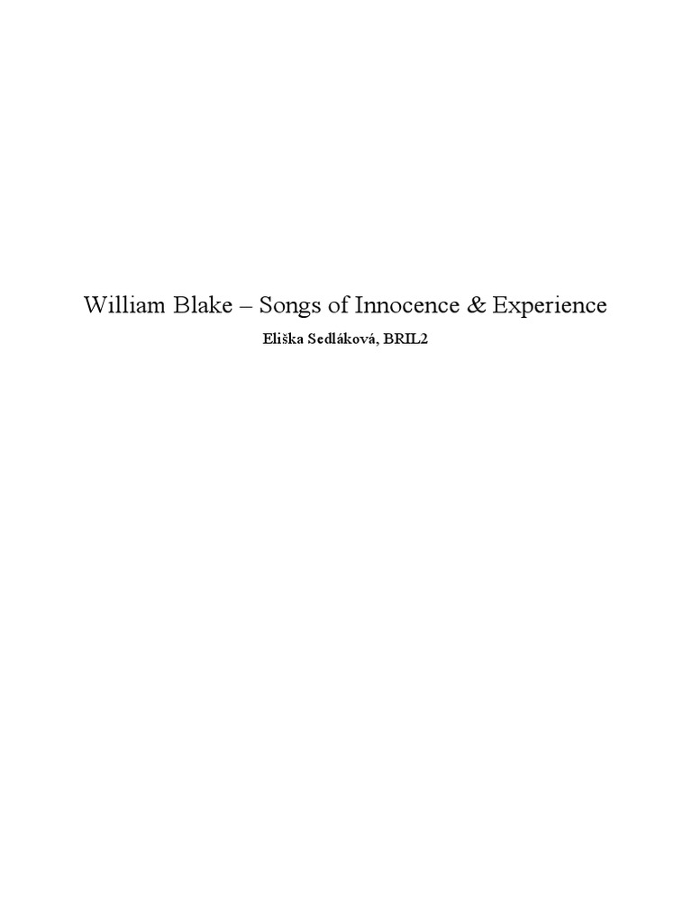 Blake's Romantic Poetry Analysis | PDF | Romanticism | William Blake