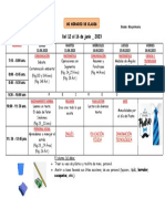 Horario de Clases Del 12 Al 16 de Junio - 2023