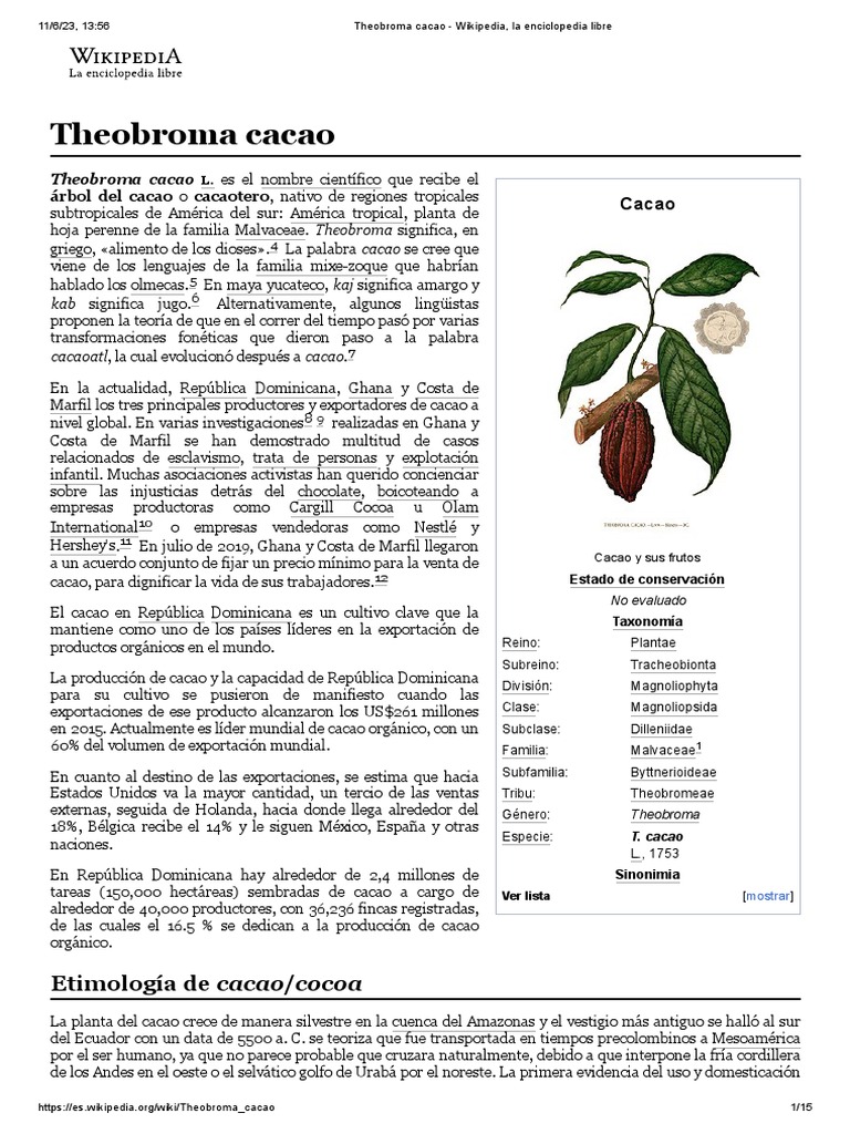 Theobroma Cacao Pdf