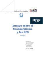 Ensayo Sobre Neoliberalismo y Las Eps