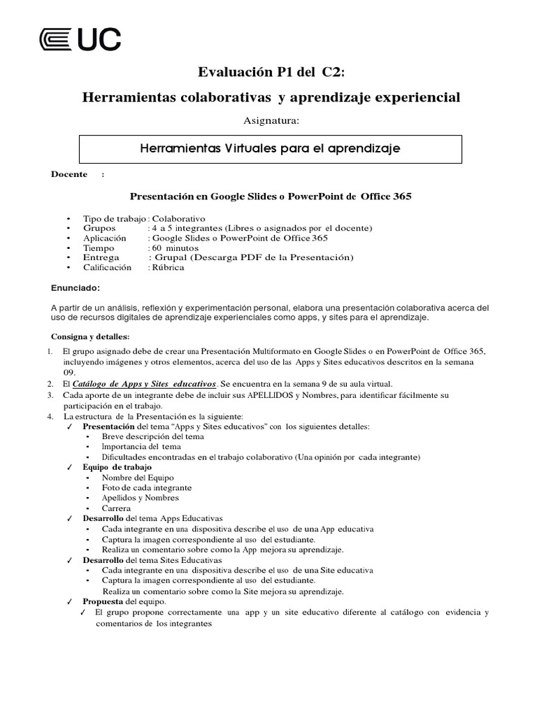 Consigna de la evaluaci n p1 del c2 pdf microsoft office software