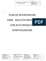 Plan de Intervencion de Adulto Mayor Con Alto Riesgo de Hospitalizacion Pac