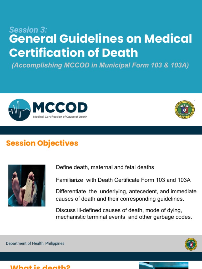 Medical Certification of Death Guidelines | PDF