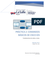 Práctica 2 - Comandos Básicos de Cisco Ios - Navarrete Horta - Issc - 412