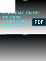 Elaboracion Del Informe Financiero a La Direccion