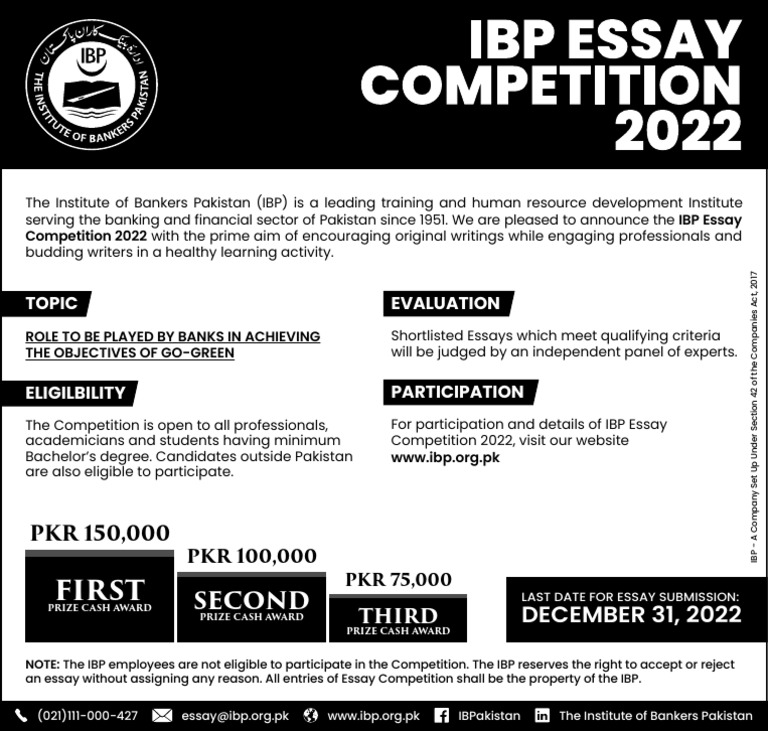 ibp essay competition 2022 results