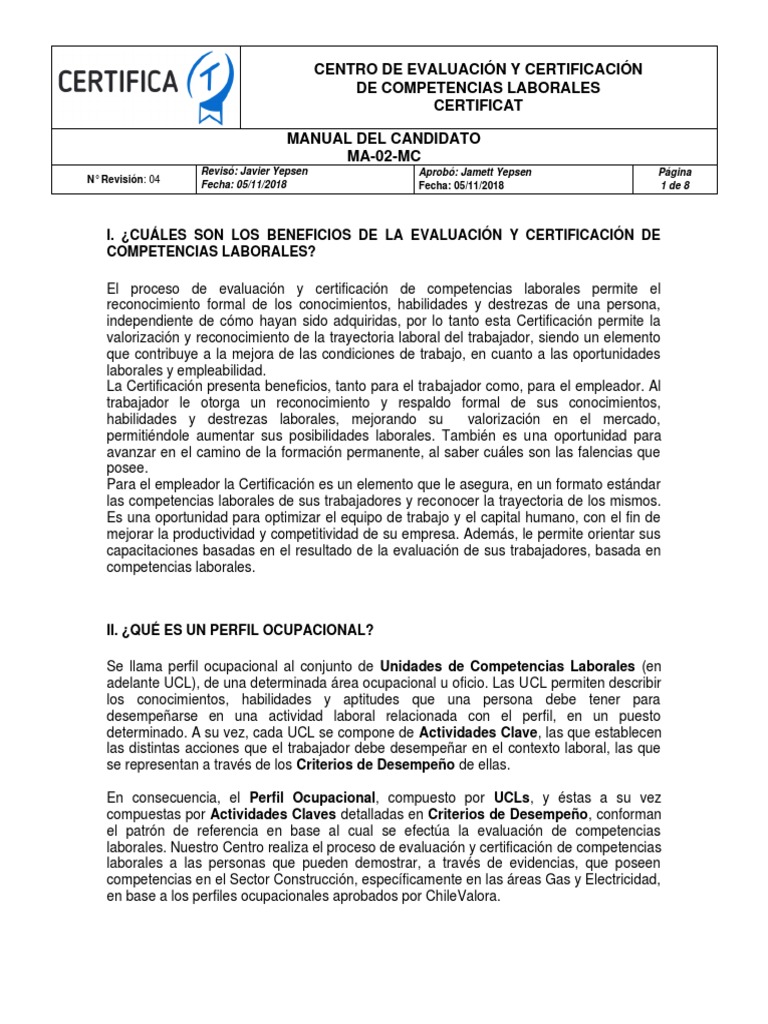 CERTIFICATE MA 02 MC Manual Del Candidato V 3 PDF Crecimiento