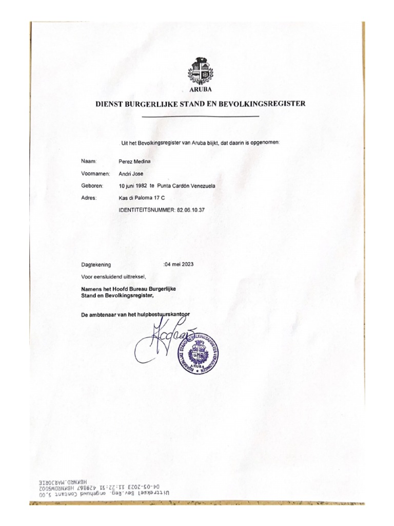 Dienst Burgerlijke Stand en Bevolkingsregister PDF