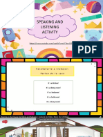 Speaking and Listening Activity
