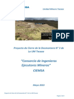 Proyecto de Cierre de La DESMONTERA SUR-3 May-2023