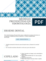Medidas Preventivas en Odontología